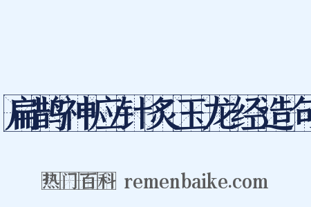 扁鹊神应针炙玉龙经造句是什么意思的图片